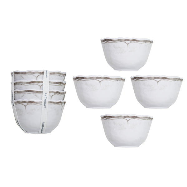 Bellápierre Le Cadeaux | Rustica Antique White Dessert Bowls (Set Of 4)