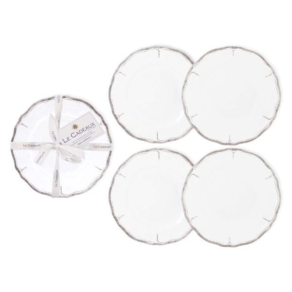 Bellápierre Le Cadeuax | Rustica Antique White Appetizer Plates (Set Of 4)