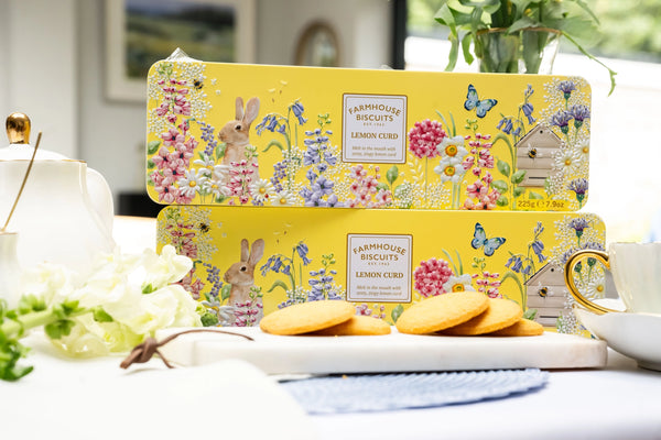 Bellápierre Lemon Curd Biscuits In English Garden Tin