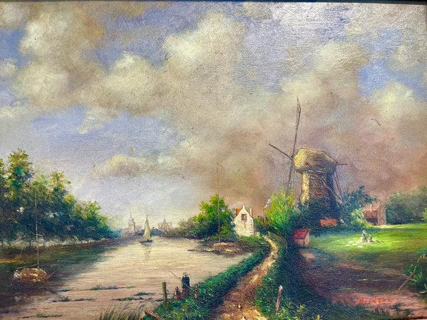 bellápierre “Moulin à Vent” – Vintage Original French Oil Painting