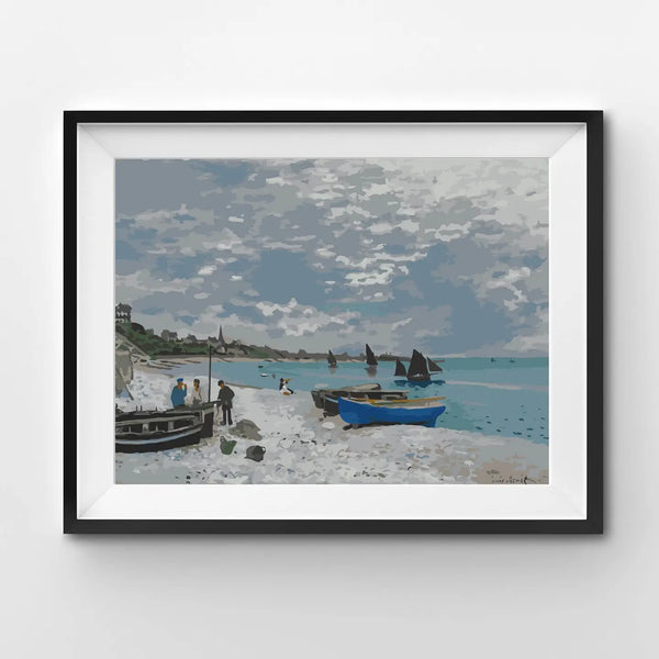 Bellápierre Paint By Numbers | The Beach At Sainte Adresse Claude Monet