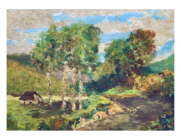 bellápierre Paysage Provençal Bord de Rivière | Original Oil on Canvas