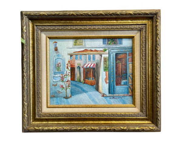 Bellápierre “Rue Bleue” Vintage Original Oil Painting