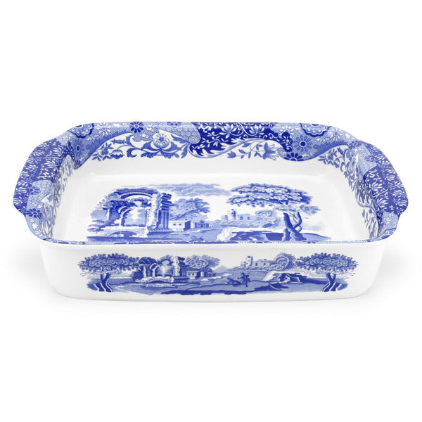 bellápierre Spode Blue Italian Large Rectangular Handled Dish
