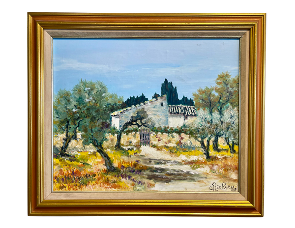 Bellápierre “Summer In The Luberon” – Signed Vintage French Oil Painting