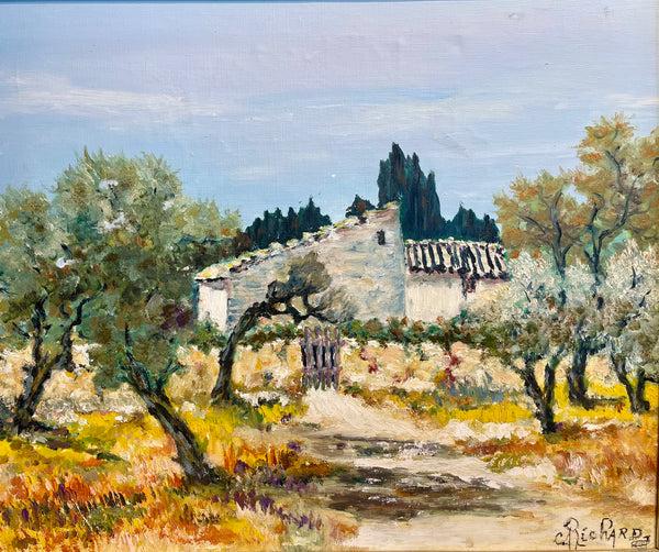 bellápierre “Summer in the Luberon” – Signed Vintage French Oil Painting