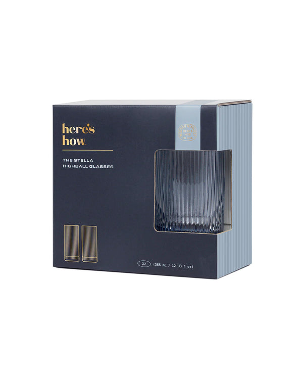 Bellápierre THE STELLA HIGHBALL GLASS - SET OF 2 BLUE