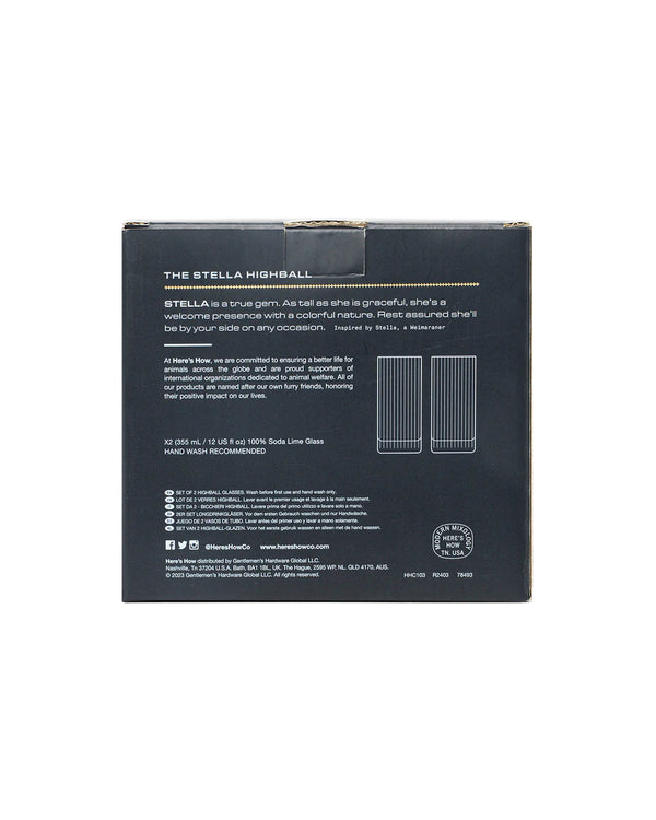 Bellápierre THE STELLA HIGHBALL GLASS - SET OF 2 BLUE
