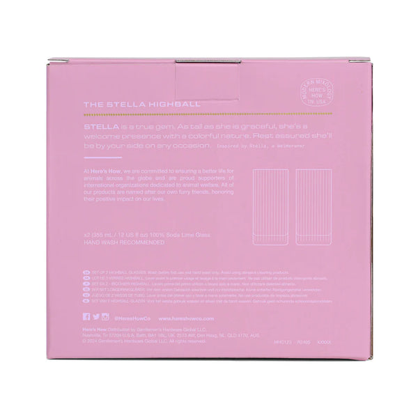 Bellápierre THE STELLA HIGHBALL GLASS - SET OF 2 LILAC