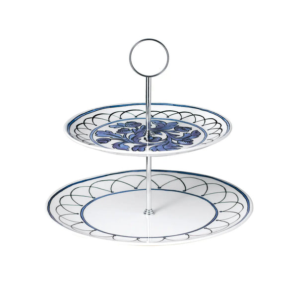 bellápierre Twig NY Blue Bird Two Tiered Cake Stand