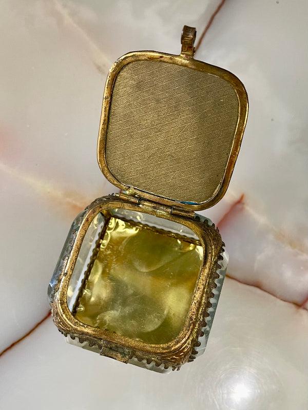 Bellápierre Vintage French Gilt Glass Jewelry Box – Bordeaux Souvenir