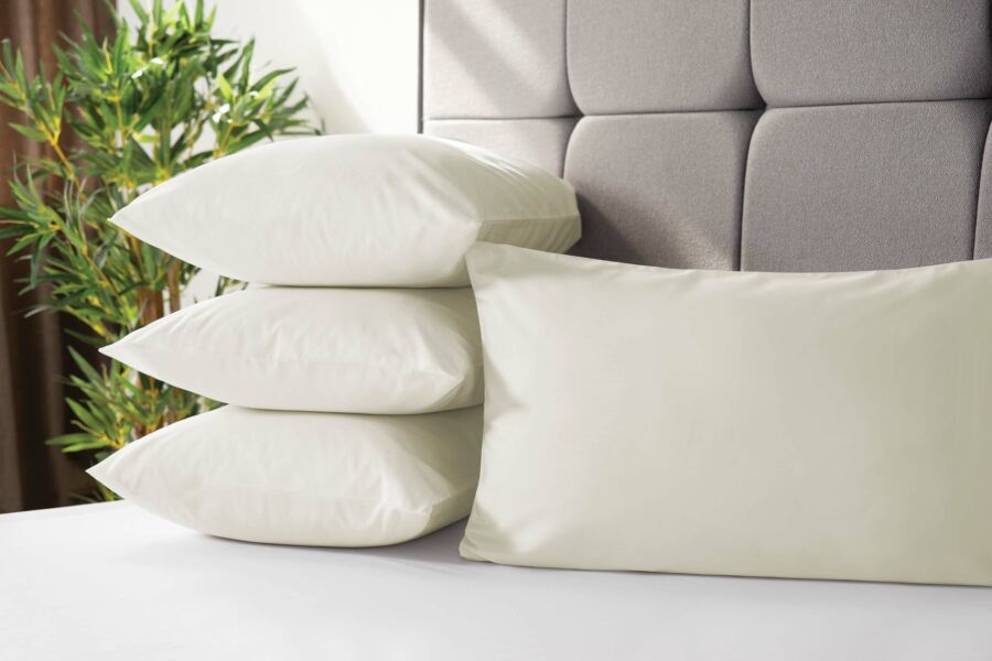 belledorm 4 Pack 100% Cotton 200 Count Housewife Pillowcases (Percale)