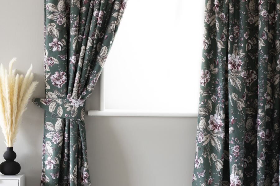 belledorm Aiyla Lined Curtains with Tie Backs