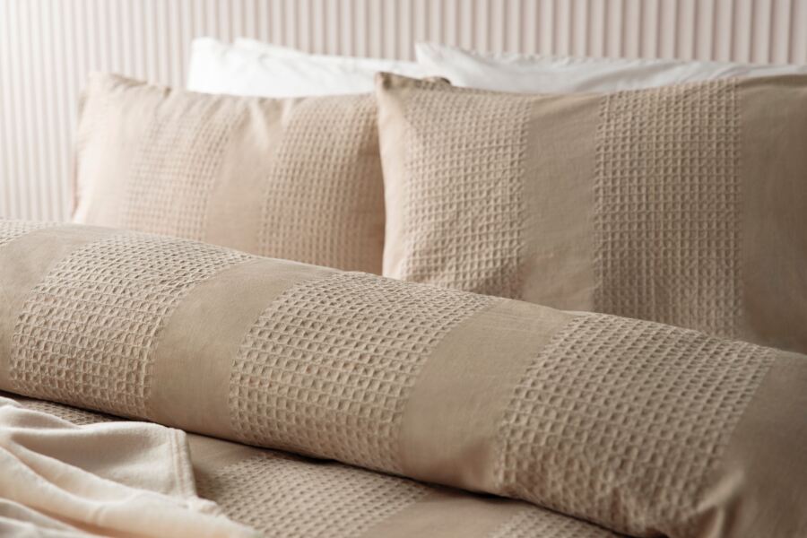 Belledorm Waffle Stripe Duvet Cover Set