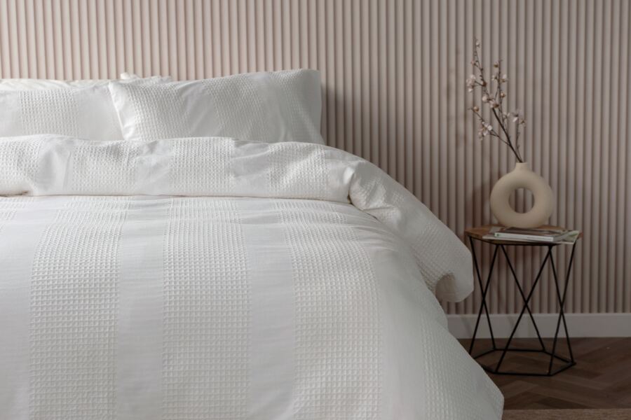 Belledorm Waffle Stripe Duvet Cover Set
