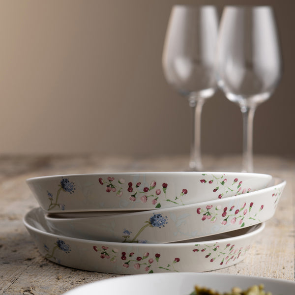 Belleek Aynsley Camille Pale Jade Pasta Bowls Set Of 4