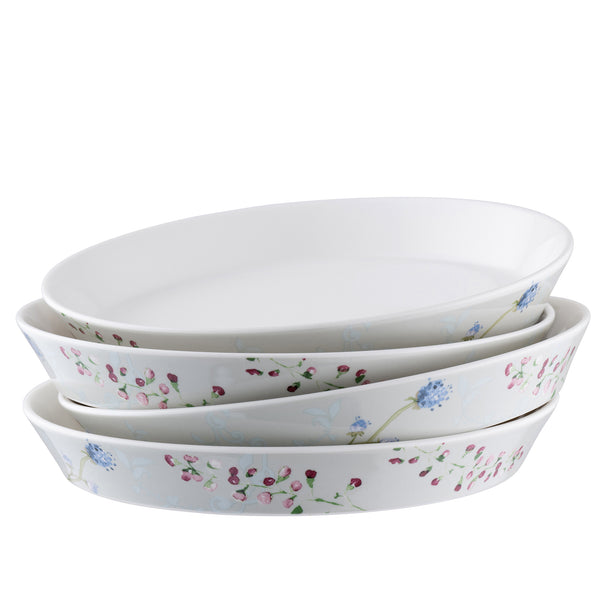 belleek Aynsley Camille Pale Jade Pasta Bowls Set of 4