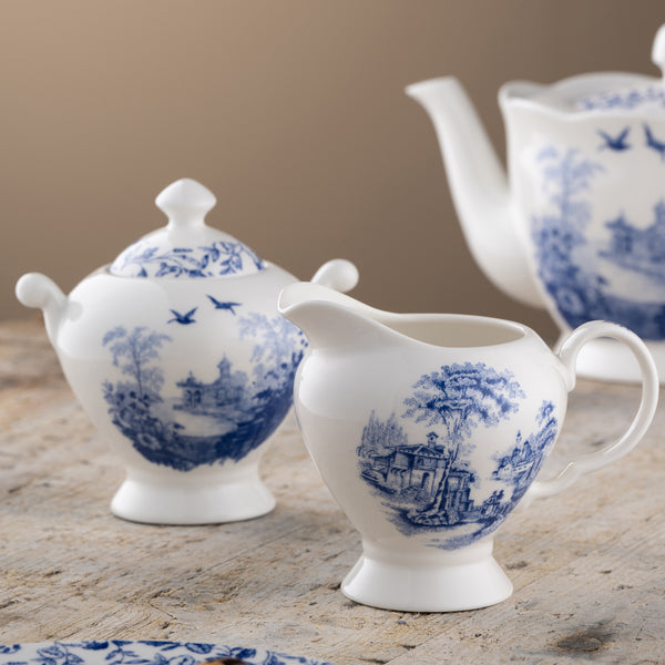 Belleek Aynsley Archive Blue Cream & Sugar