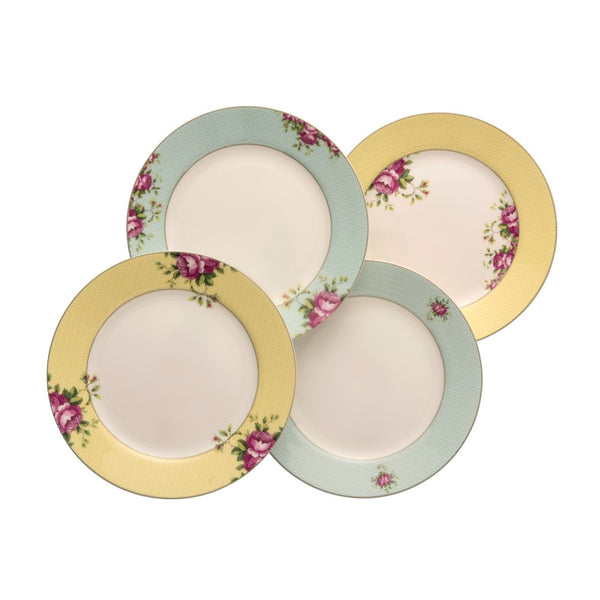 belleek Aynsley Archive Rose Side Plates Set