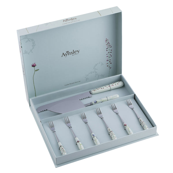 belleek Aynsley Camille Pale Jade Pastry Set