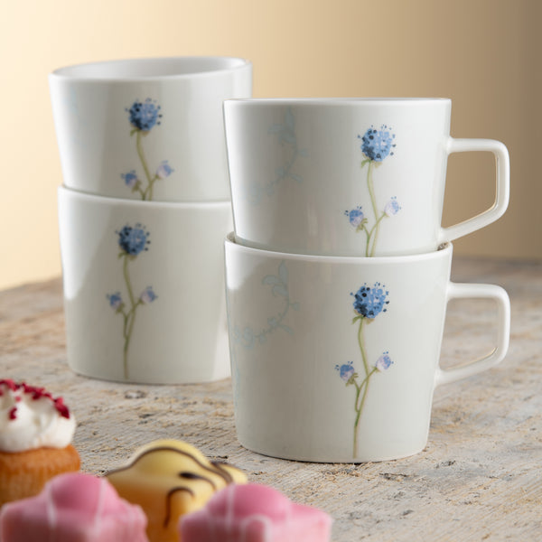 Belleek Aynsley Camille Pale Jade Set Of 4 Mugs