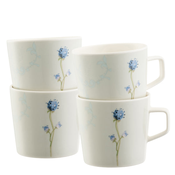 Belleek Aynsley Camille Pale Jade Set Of 4 Mugs