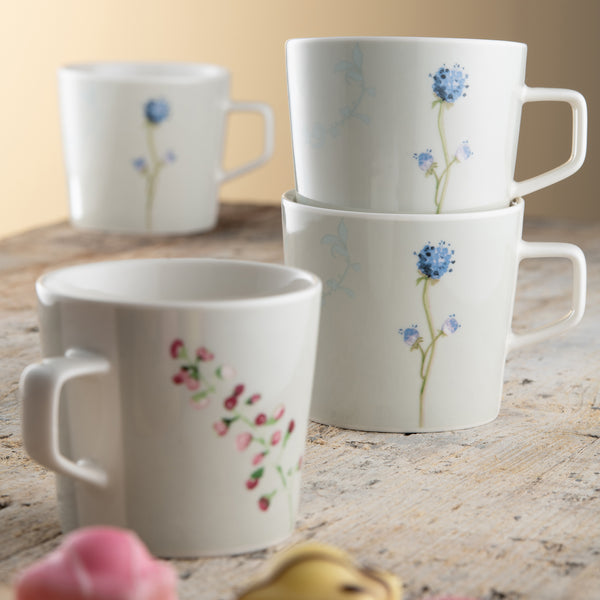 Belleek Aynsley Camille Pale Jade Set Of 4 Mugs