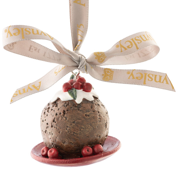 belleek Aynsley Christmas Pudding Hanging Ornament