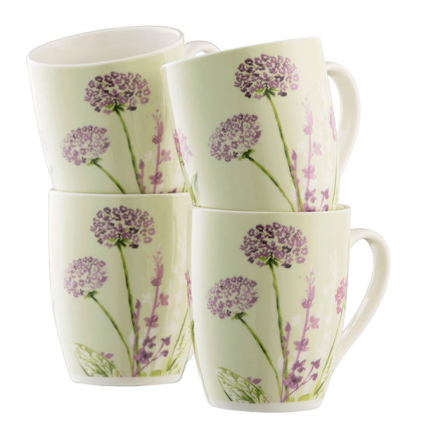 belleek Aynsley Floral Spree 4 Mugs Set