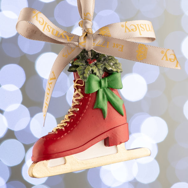 Belleek Aynsley Ice Skate Hanging Ornament