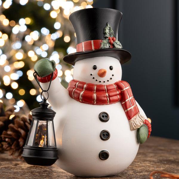 Belleek Aynsley LED Snowman & Lantern