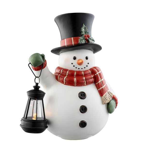 belleek Aynsley LED Snowman & Lantern