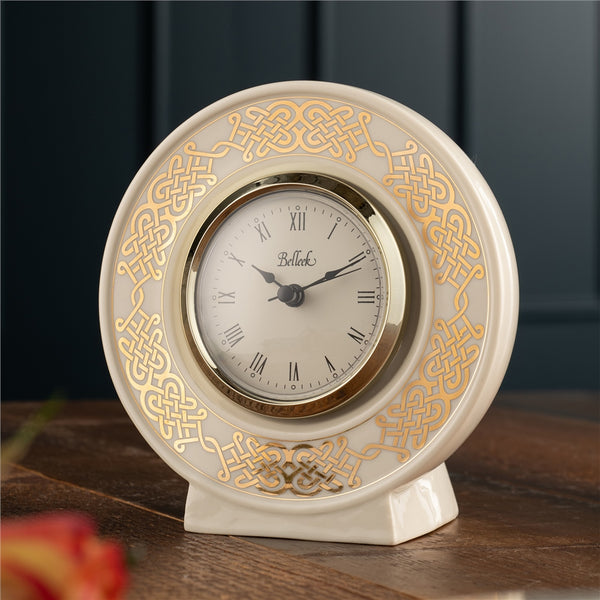 Belleek Belleek Classic Celtic Gold Clock