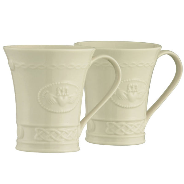 belleek Belleek Classic Claddagh 10oz Mug Pair