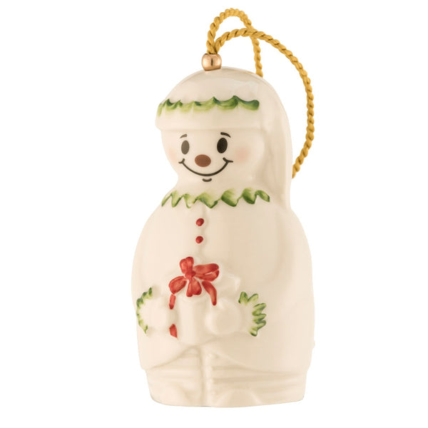 belleek Belleek Classic Elf Snowman Bell Ornament