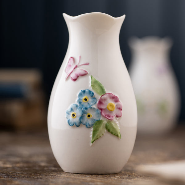 Belleek Belleek Classic Forget Me Not Mini Vase