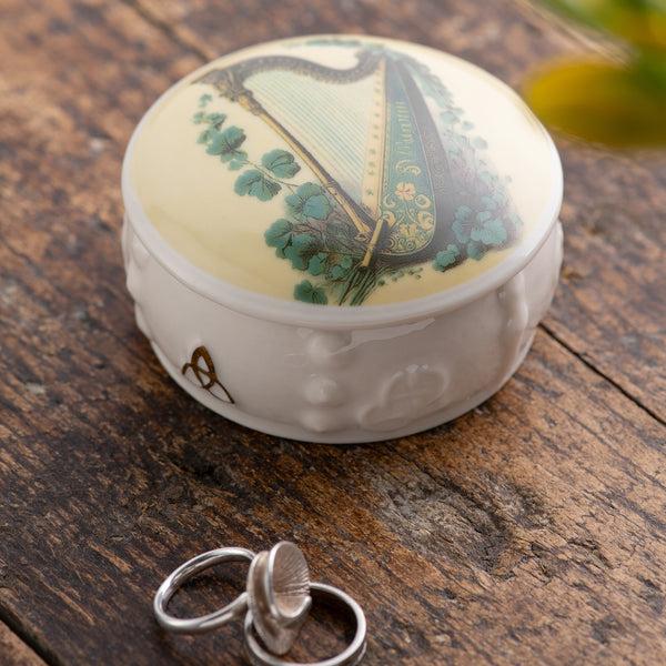 Belleek Belleek Classic Harp Trinket Box