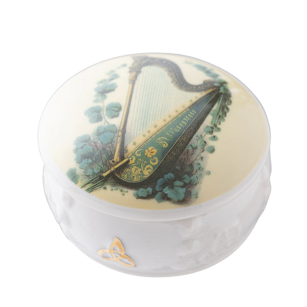 belleek Belleek Classic Harp Trinket Box