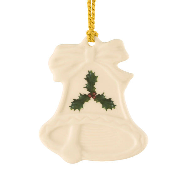 belleek Belleek Classic Holly Bell Ornament