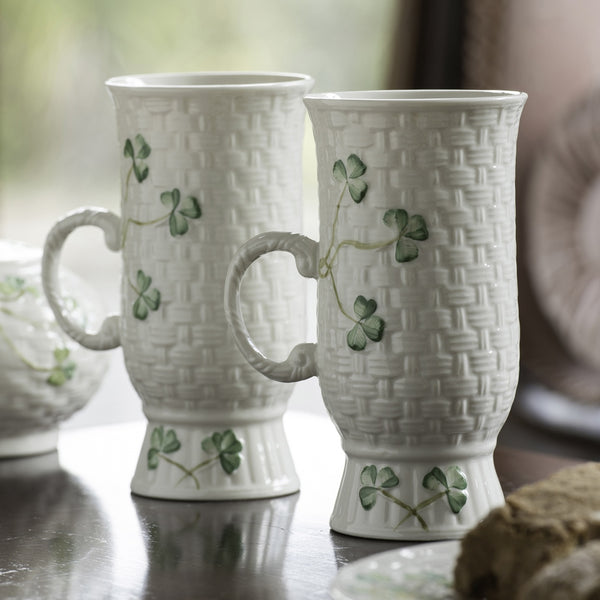 Belleek Belleek Classic Irish Coffee Mug Pair