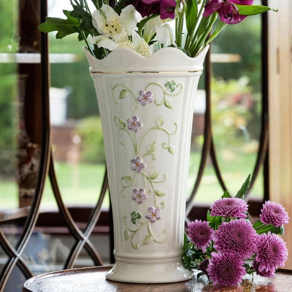 Belleek Belleek Classic Irish Flax 9.5" Vase