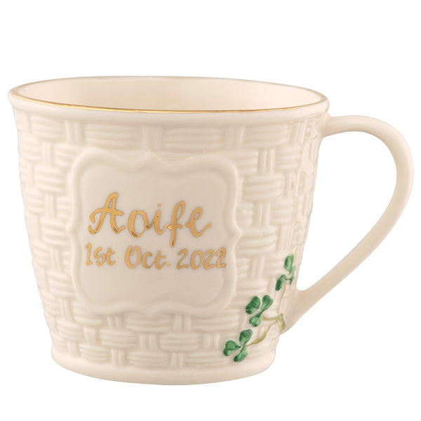 belleek Belleek Classic Shamrock Keepsake Baby Cup