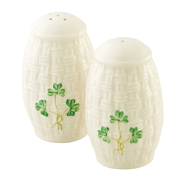 belleek Belleek Classic Shamrock Salt & Pepper Set