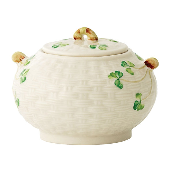 belleek Belleek Classic Shamrock Sugar Bowl