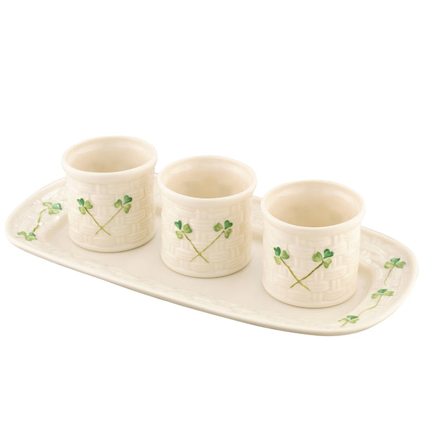 belleek Belleek Classic Shamrock Tapas Set