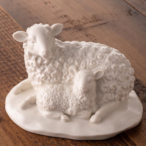Belleek Belleek Classic Sheep & Lamb Ornament