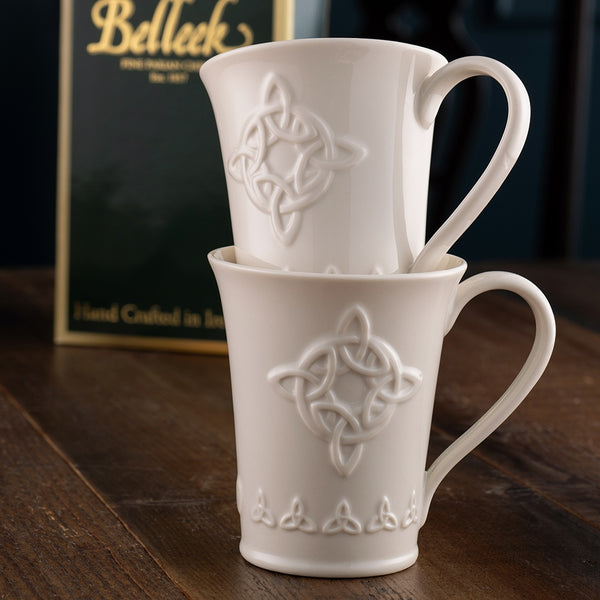 Belleek Belleek Classic Trinity Knot Mug Set Of 2