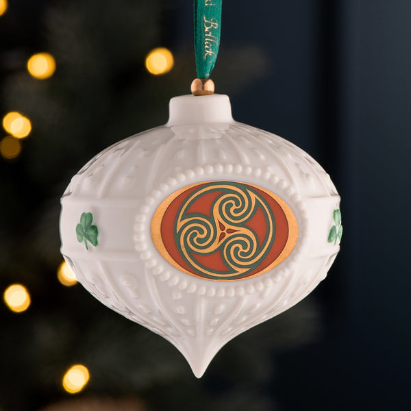 Belleek Belleek Classic Triskelion Celtic Bauble