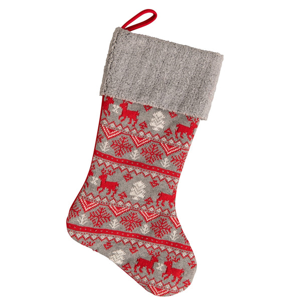 belleek Belleek Living Grey Fairisle Stocking