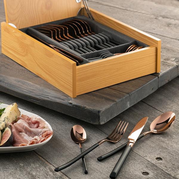 Belleek Belleek Living Noir 24 Piece Cutlery Set